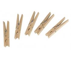 Wenko 50 Wäscheklammern aus FSC zertifiziertem Holz, umweltfreundliche Holzklammern, Klammern zum Basteln und Dekorieren, je 7 cm, natur