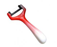 Schwertkrone Sparschäler Querschäler/Spargelschäler/Gemüsehobel/Gemüseschäler Scharf Gurkenschäler Kartoffelschäler/Rechts- und Linkshänder (rot, 1)