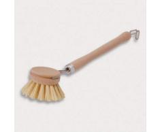 HOFMEISTER® Holz-Spülbürste, 23 cm, Kleiner 4,3 cm Bürstenkopf zum Wechseln, gutes Spülergebnis durch stabile Fibre-Borsten, hitze-beständige Abwasch-Bürste aus Buche, Made in EU