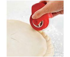 VNEIRW Teigschneider Runde Teigmesser Teigschaber Gewelltes Schneidrad Ravioli-Ausstecher Pizza Cutter Teigrad für Heben Biscuit Pizza Pie-Plätzchen Gebäck (A)