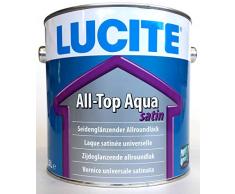 LUCITE All-Top Aqua satin, 0,75L - Seidenglänzender, wasserbasierter, dickschichtiger Allroundlack auf Spezial-Acrylatbasis. Ein-Topf-System zur Grund- u. Decklackierung im Innen- und Außenbereich.
