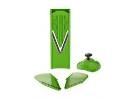 Kitchen-n-Joy Gemüsehobel und Gurkenschneider mit Sicherheitsfruchthalter und Messereinschüben (3,5 und 7mm) - Made in Germany - Gurkenhobel und Gemüseschneider