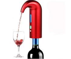 Elektrischer Weinbelüfter, Tragbarer Automatischer Weinkaraffenpumpenspender, Wiederaufladbarer Roter Weißweinausgießer Mit One-Touch-USB-Anschluss, Passend For Die Meisten Flaschen (rot)
