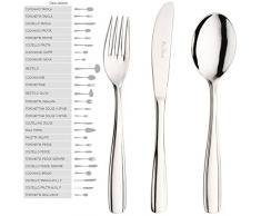 Pintinox Besteckgabel, Fischbesteck aus Edelstahl 18/10, Stärke 2,5 mm, hergestellt in Italien, Modell Sirio