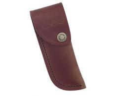 Buck Taschenmesser, Ranger Finger Grooved, Stahl 420 HC, Holzschalen, Messingbacken, Lederetui