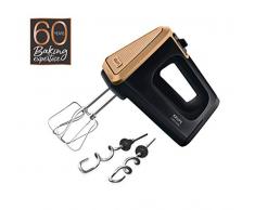 KRUPS 3 MIX 5500 Handmixer 60 Jahre Edition GN5058 (500 W, 5 Geschwindigkeiten + Turbo- & Auswurftaste, extra-langes Kabel, Schneebesen & Knethaken aus Edelstahl) schwarz/kupfer
