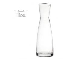 ilios Wasserkaraffe aus Glas Ypsilon 1 L mit Eichung, 6 Stück