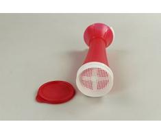 TUPPERWARE Backen Süße Müllerin rot pink/weiß Puderzucker Mühle Kakao Backhelfer