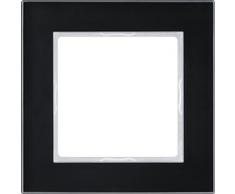 Jung Rahmen Glas 1fach Serie A Creation schwarz, 1 Stück, AC 581 GL SW