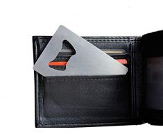 WIENS3D Flaschenöffner EC Karte größe für Portmonee Metall Kapselöffner Öffner Kapsel Heber