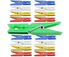 120 Stück farbige Wäscheklammern 70mm Wäsche Klammer Kunststoff Klammern Feder