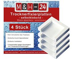 Trocknerfixierplatten zum Aufkleben Selbstklebend - Trockner-Fixierplatten mit Spezial-Kleber als Verbindungsrahmen Zwischenbausatz für Trockner Waschmaschine Waschmaschinenzubehör Trocknerzubehör