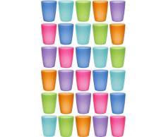 idea-station NEO Kunststoff-Becher, 250 ml,,30 St / Bunt