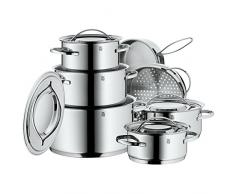 WMF Gala Plus Topfset 7-teilig, Cromargan Edelstahl poliert, Töpfe mit Metalldeckel, Induktionstöpfe, Topf Induktion, unbeschichtet