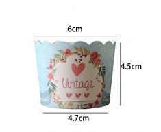Beiersi 24 Stück Cupcake Wrappers Cupcake Formen Muffin Förmchen Backen Tassen Liner Cupcake Papier Backen