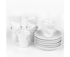 Holst Porzellan SL 001 FA4 Espressotassen Set 12-tlg. Knickbecher, Porzellan