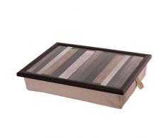Andrew´s Knietablett Laptray mit Kissen Tablett Wood Stripe 02/15