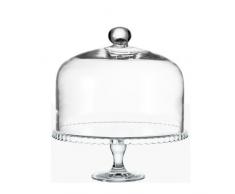 LEONARDO Glocke Cupola mit Knopf 29x22 cm mit Tortenplatte auf Fuß Set/2 TLG.