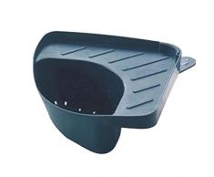 Kitchen Storage Rack ablassen Korb Konststoff Abtropfgestelle siebkorb küche Ausgüsse Filtrierung ausgussbecken zubehörteil mit Saugnapf für Sink Corner PP ausguss zubehörteil (Navy blue, One Size)