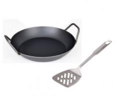 GRÄWE® schmiedeeiserne Servierpfanne Glatt (/) 28 cm -- hoher Rand --