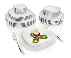 Sänger Geschirrset Bilgola aus Porzellan vom 6 teiligen Suppenteller Set bishin zum 86 teiligen Geschirrservice (Kombiservice 30 TLG.)