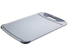 Silit 2142235354 Schneidebrett mit Saftrille und 1 Griff, hochwertiger Kunststoff, 45 x 30 cm, grau