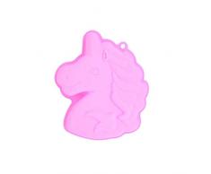 Q-Town Backform Einhorn, rosa Kuchenform,backen,Kindergeburtstag, Silikonform für Kuchen, EIS, Schokolade, Brot, Dessert, Pudding, besondere Unicorn Form BPA Frei,Einhorn,rosa