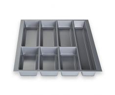 Orga-Box® IV UNIVERSAL Besteckeinsatz Besteckkasten Silbergrau für 50er Schublade (473,5 x 426 mm)