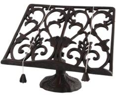 Esschert Design Kochbuchständer, Buchhalter, aus Gusseisen in antikbraun, ca. 26 cm x 13 cm x 24 cm