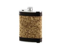 Herbertz Taschenflasche, Edelstahl, Korkbezug, 230ml Messer, grau, M