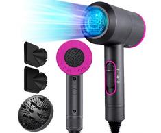 Haartrockner, Beautyshow Haarfön 4 in 1 Professional Hair Dryer Klein Fön Ionen Föhn Braun Airwrap with 3 Geschwindigkeiten, 3 Stylingdüsen und Diffusor