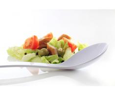 HENDI Salatlöffel, Salatbesteck, Schöpfkellen und Vorlegebesteck, 0,06L, 335mm, SAN-Plastic, Weiß