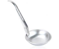 Leikance Faltbarer Löffel, Aluminium-Suppenkelle für Outdoor-Aktivitäten, Wandern, Rucksackreisen, Küchenutensilien