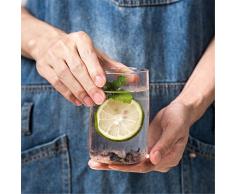 Laowang Transparent Hoch Borosilikatglas Tasse Milch-Kaffeebecher Becher Cocktail Becher Haushalt Saft Trinken,C