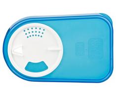 Kigima Gewürzdosen Schüttdosen Streudosen Vorratsdosen 0,25l 12er Set mit 2 Regalen blau