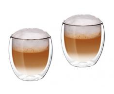 Glassquisite - doppelwandige Gläser – Thermogläser – 2er Set mit Schwebe-Effekt - je 300 ml – ideal geeignet für Heiß- oder Kaltgetränke wie Tee, Cappuccino, Kaffee, Wasser, Cocktails (1)