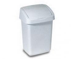 CURVER Mülleimer „CLICK-IT“ 25L, Plastik, Weiß, 32.5 x 26.5 x 50.5 cm