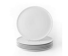 Holst Porzellan 6er Set Profi Pizzateller 30 cm Hartporzellan, Porzellan, Weiß, 6-Einheiten