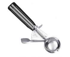 mreechan Eisportionierer, Bälle Mehrweg-Eisportionierer Eisportionierer aus Edelstahl 304, Keksmelonenlöffel mit Auslöser für Obst, Eisportionierer