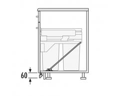 Hailo 3691501 Mechanische Öffnungsunterstützung für Euro Cargo Mülltrennung Systemen frontan Bound