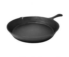 ToCis Big BBQ Gusseisen Bratpfanne Ø 30 cm | Runde Pfanne 5 cm hoch mit Griff für alle Herdarten | Brat- und Universalpfannen