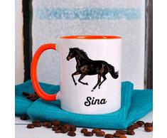 Striefchen® Tasse mit Pferd bedruckt und deinem Wunschnamen Araber