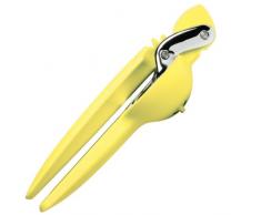 Chefn Zitronenpresse FreshForce, manuelle Saftpresse, Handpresse, Zitronenentsafter zum leichten Auspressen von Zitrusfrüchten (Farbe: Gelb/Silber), Menge: 1 Stück