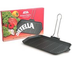 Ilsa Dietella Grillpfanne, aus Gusseisen, Aluminium, Anthrazit, 36 x 23 cm