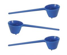 Kaffeemaß trichterförmig 3er Pack pastell-blau Füllmenge ca. 6,5 g, aus Kunststoff Kaffeelöffel Messlöffel
