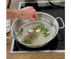 Fissler original-profi collection / Edelstahl-Servierpfanne, Bratpfanne ohne Deckel, Paella-Pfanne, Induktion, alle Herdarten (hoher Rand, Ø 20 cm)