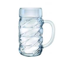 Stölzle Oberglas Diamond Maßkrug 1l - Biermaßkrug, Oktoberfest, modernes Design, 6 Stück, spülmaschinenfest, hochwertige Qualität