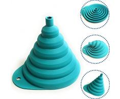 Kerafactum Silikon Trichter faltbar Faltbarer Trichter Silikontrichter | Trichter für Küche & Haushalt aus Kunststoff Silikon | Küchenhelfer Silicon Kleiner Einmachtrichter Einfülltrichter Funnel