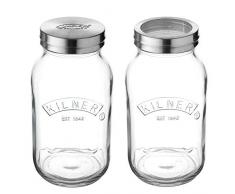 Kilner - Puderzuckerstreuer, Kakaostreuer, Mehlstreuer, Streuer - Glas - 1 Liter