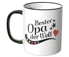 JUNIWORDS Tasse + Mousepad im Set - ideal als Geschenk - Bester Opa der Welt